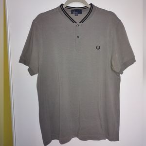 Gray Fred Perry Bomber Collar Polo